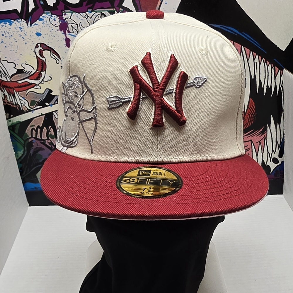 New Era Kids Red and Cream Cap